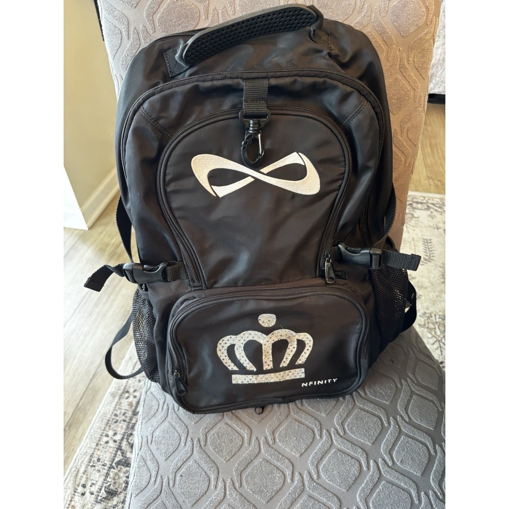 Nfinity Classic Backpack w/5 Sections for Cheerleading, Sports Queen Laptop